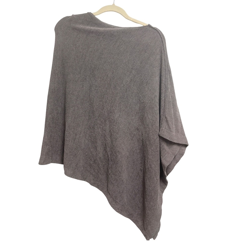 Barefoot Dreams CozyChic Ultra Lite Poncho Soft Taupe Brown Asymmetrical OS